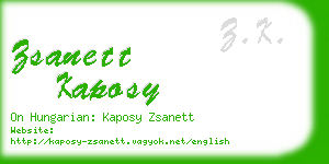 zsanett kaposy business card